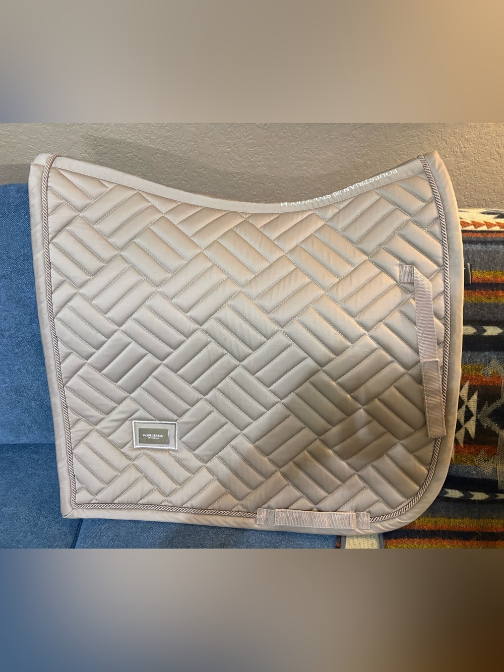 Equestrian Stockholm Dressage Saddle Pad- Sand - Picture 3 of 5